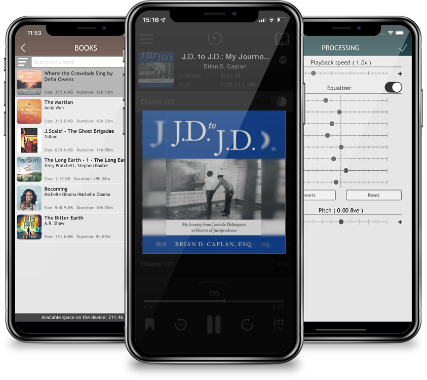Listen J.D. to J.D.: My Journey from Juvenile Delinquent to Doctor of Jurisprudence by Brian D. Caplan in MP3 Audiobook Player for free
