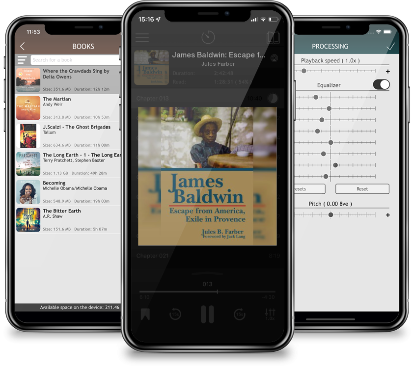 Audiobook James Baldwin: Escape from America, Exile in Provence by Jules Farber