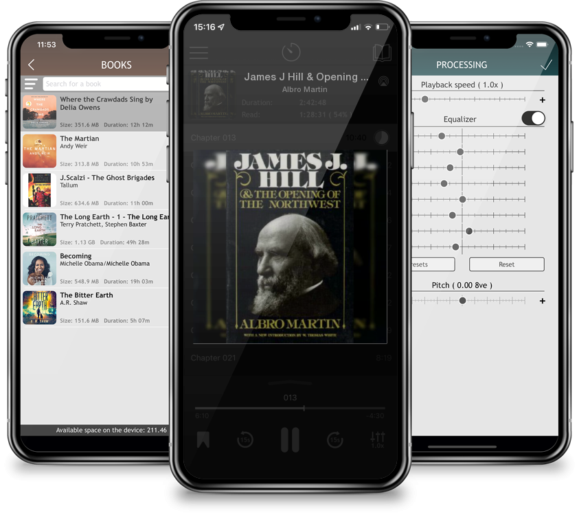 Audiobook James J Hill & Opening of Northwest by Albro Martin