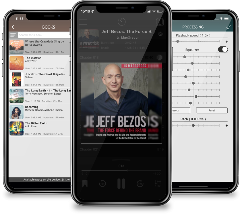 Listen Jeff Bezos: The Force Behind the Brand: Insight and Analysis into the Life and Accomplishments of the Richest Man on the Planet by Jr. MacGregor in MP3 Audiobook Player for free