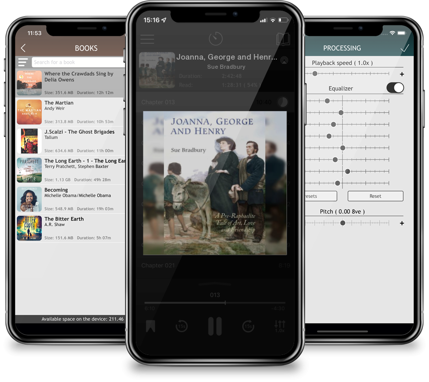 Audiobook Joanna, George and Henry: A Pre-Raphaelite Tale of Art, Love and Friendship by Sue Bradbury