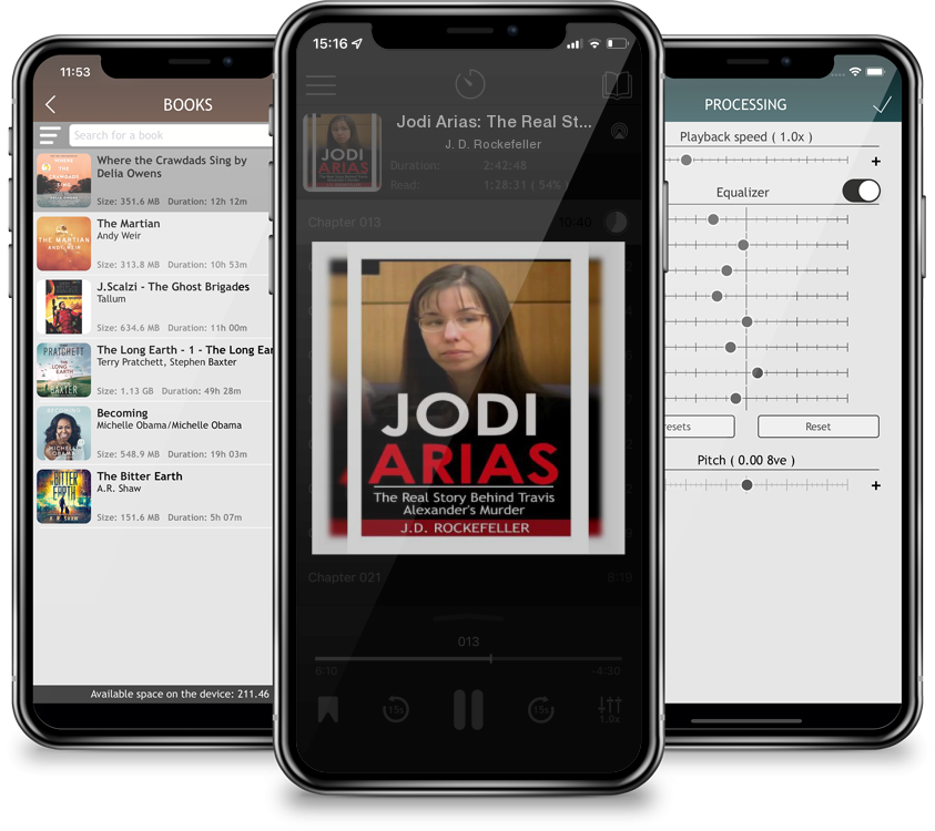 Listen Jodi Arias: The Real Story Behind Travis Alexander's Murder by J. D. Rockefeller in MP3 Audiobook Player for free