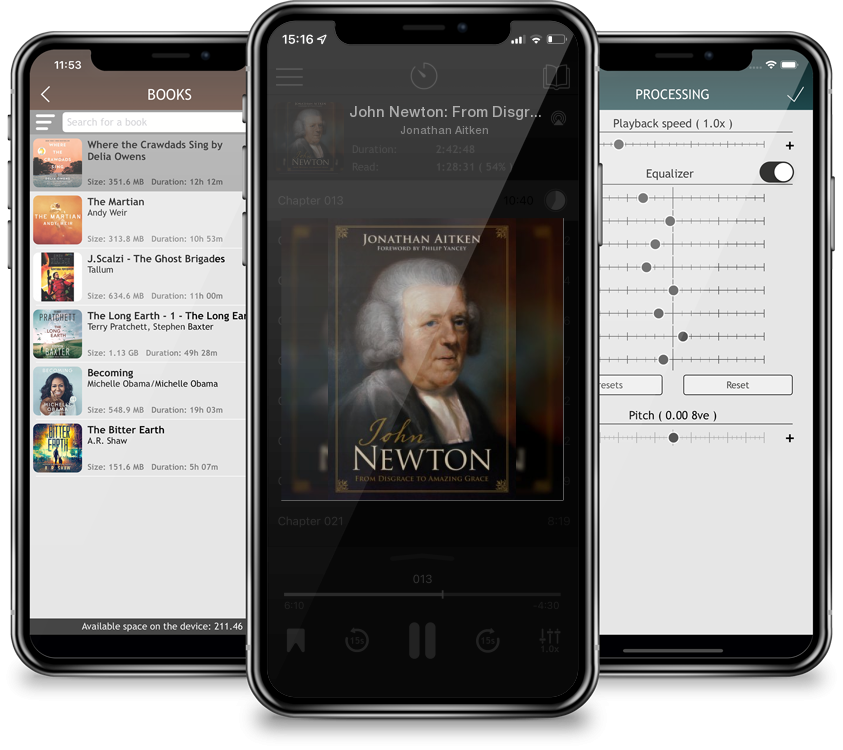 Listen John Newton: From Disgrace to Amazing Grace by Jonathan Aitken in MP3 Audiobook Player for free