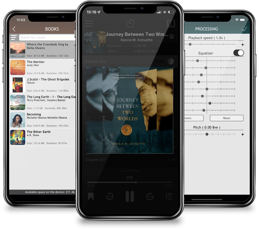 Audiobook Journey Between Two Worlds by Karola M. Schuette