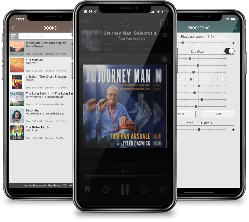 Listen Journey Man: Celebrating an Unlucky, Unpredictable, and Undeniably Successful NBA Career by Tom Van Arsdale in MP3 Audiobook Player for free