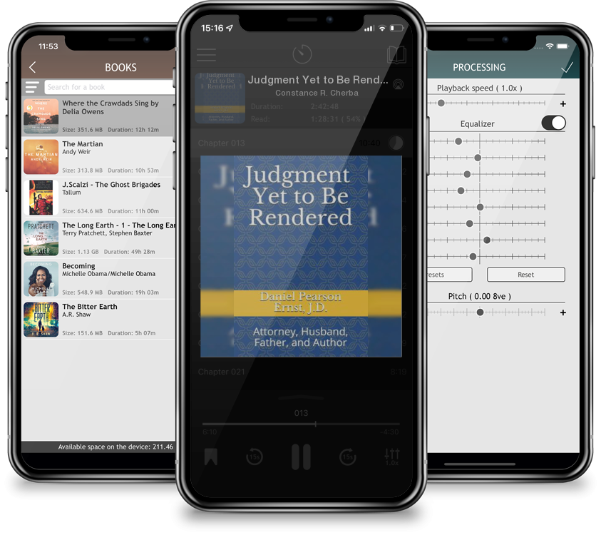 Listen Judgment Yet to Be Rendered: Attorney, Husband, Father, and Author by Constance R. Cherba in MP3 Audiobook Player for free