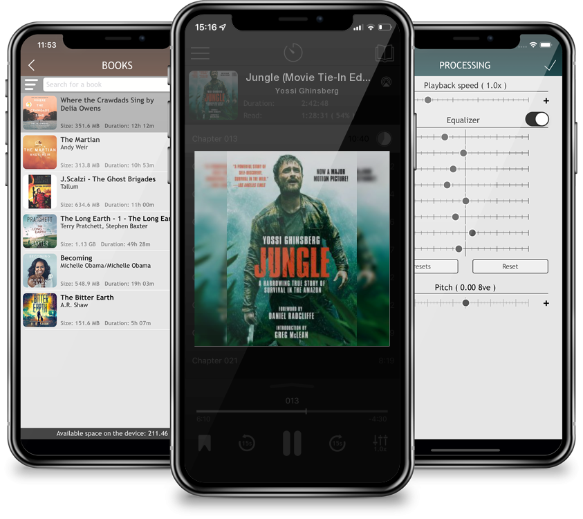 Listen Jungle (Movie Tie-In Edition): A Harrowing True Story of Survival in the Amazon by Yossi Ghinsberg in MP3 Audiobook Player for free