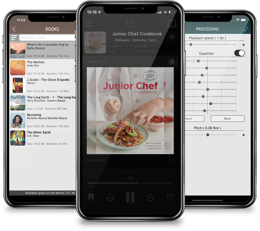 Listen Junior Chef Cookbook by Williams - Sonoma Test Kitchen in MP3 Audiobook Player for free