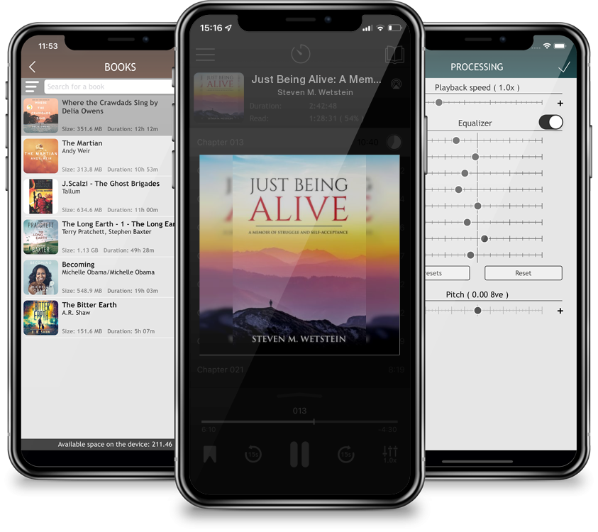 Audiobook Just Being Alive: A Memoir of Struggle and Self-acceptance by Steven M. Wetstein