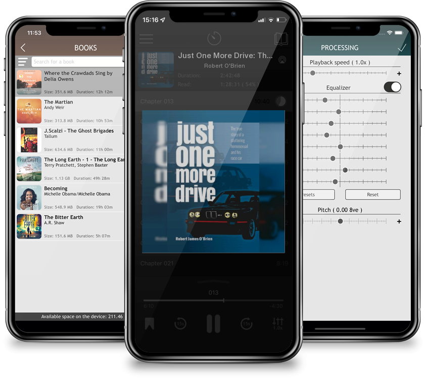 Audiobook Just One More Drive: The True Story of a Stuttering Homosexual and His Race Car by Robert O'Brien