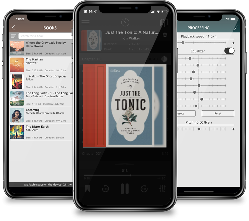 Listen Just the Tonic: A Natural History of Tonic Water by Kim Walker in MP3 Audiobook Player for free