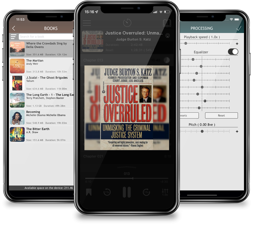 Listen Justice Overruled: Unmasking the Criminal Justice System (Mass Market) by Judge Burton S. Katz in MP3 Audiobook Player for free