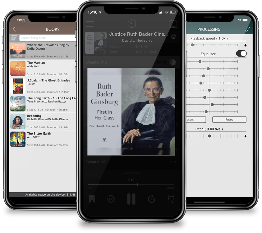 Audiobook Justice Ruth Bader Ginsburg: First in Her Class (Compact Disc) by David L. Hudson Jr