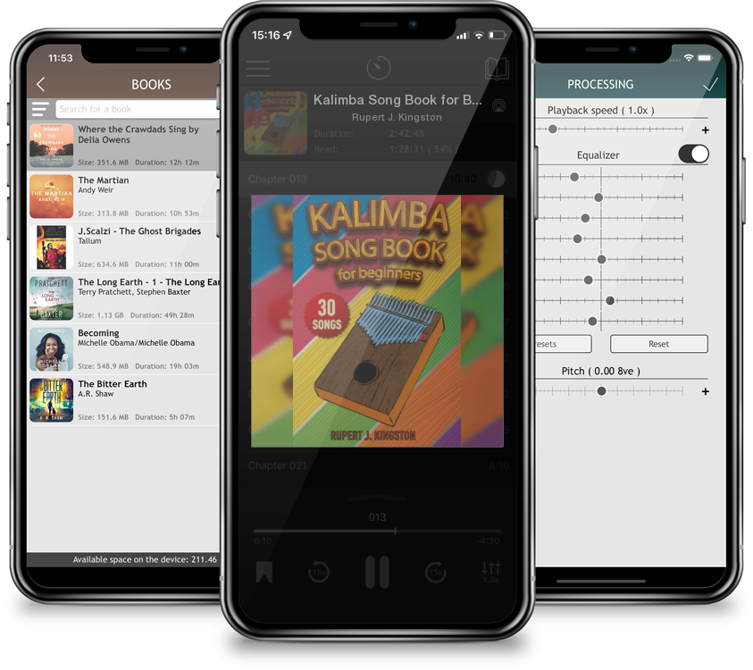 Audiobook Kalimba Song Book for Beginners: Play by Letter: 30+ easy to play songs for beginners. How to Tune Your Kalimba and Learn Tablature Reading. by Rupert J. Kingston