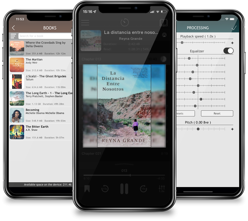 Audiobook La distancia entre nosotros (Atria Espanol) by Reyna Grande
