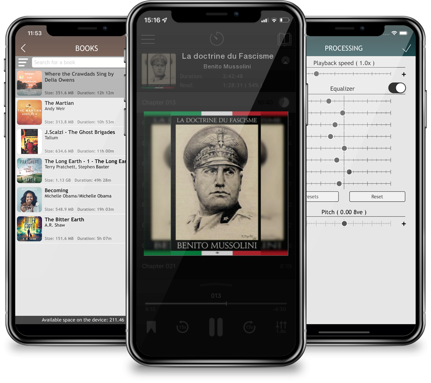 Listen La doctrine du Fascisme by Benito Mussolini in MP3 Audiobook Player for free