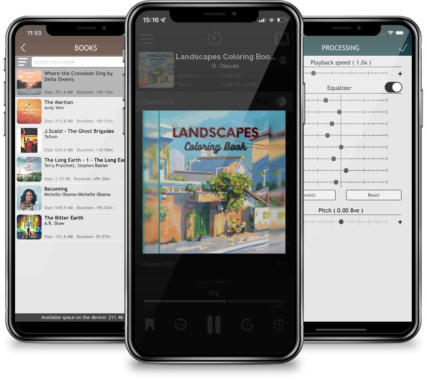 Audiobook Landscapes Coloring Book: An Adult Activity Book with Beautiful Landscapes, Stress Relieving Designs for Adults Relaxation by O. Claude
