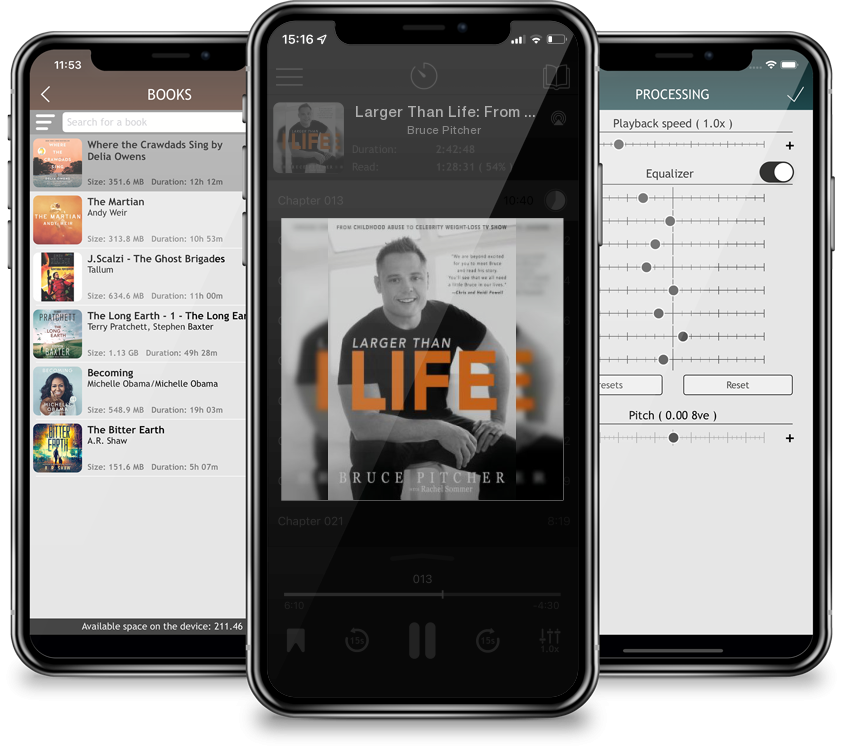 Audiobook Larger Than Life: From Childhood Abuse to Celebrity Weight-Loss TV Show by Bruce Pitcher