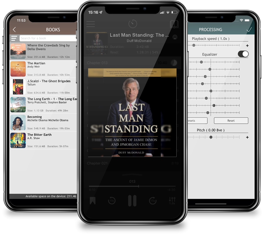 Listen Last Man Standing: The Ascent of Jamie Dimon and JPMorgan Chase by Duff McDonald in MP3 Audiobook Player for free