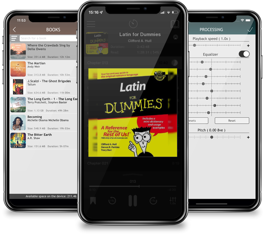 Listen Latin for Dummies by Clifford A. Hull in MP3 Audiobook Player for free
