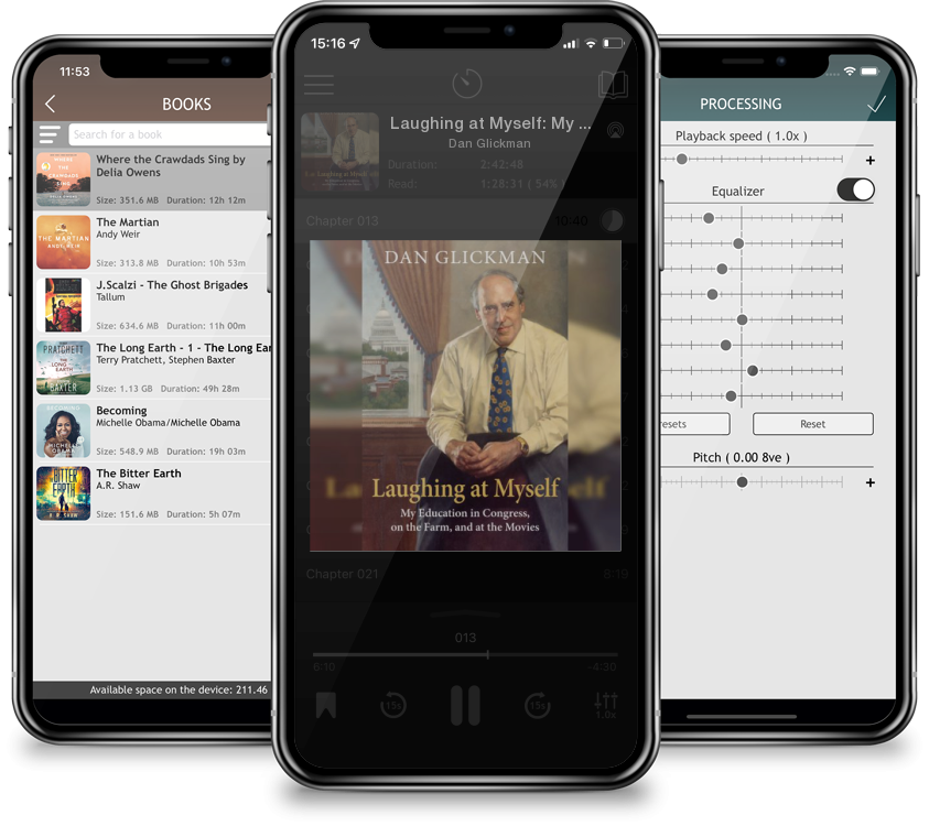 Audiobook Laughing at Myself: My Education in Congress, on the Farm, and at the Movies by Dan Glickman