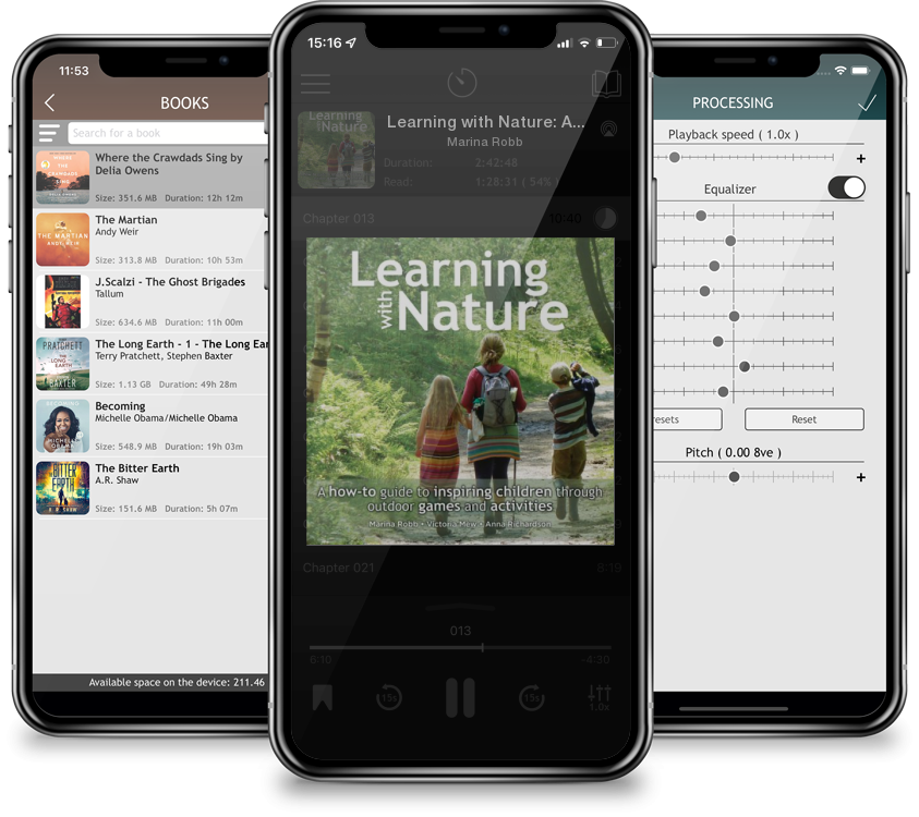 Audiobook Learning with Nature: A How-to Guide to Inspiring Children Through Outdoor Games and Activities by Marina Robb