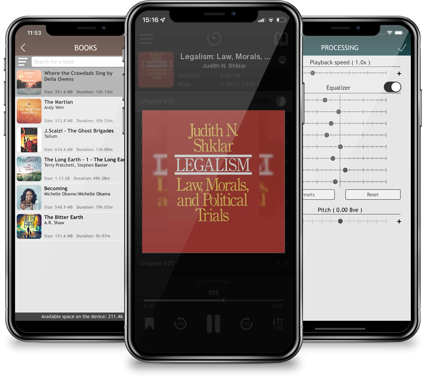 Listen Legalism: Law, Morals, and Political Trials by Judith N. Shklar in MP3 Audiobook Player for free