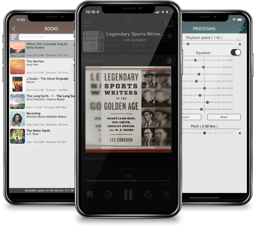 Audiobook Legendary Sports Writers of the Golden Age: Grantland Rice, Red Smith, Shirley Povich, and W. C. Heinz by Lee Congdon