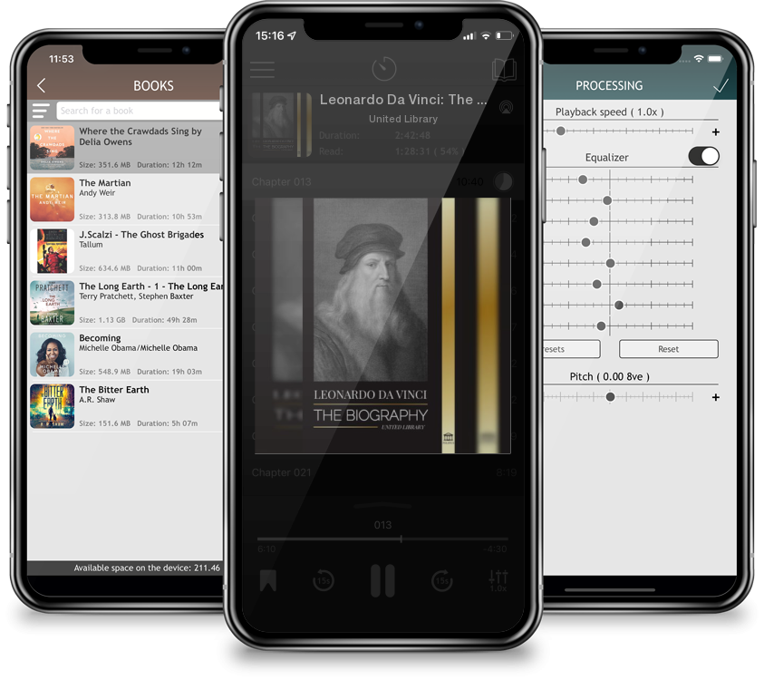 Audiobook Leonardo Da Vinci: The Biography - The Genius Life of A Master; Drawings, Paintings, Machines, and other Inventions by United Library