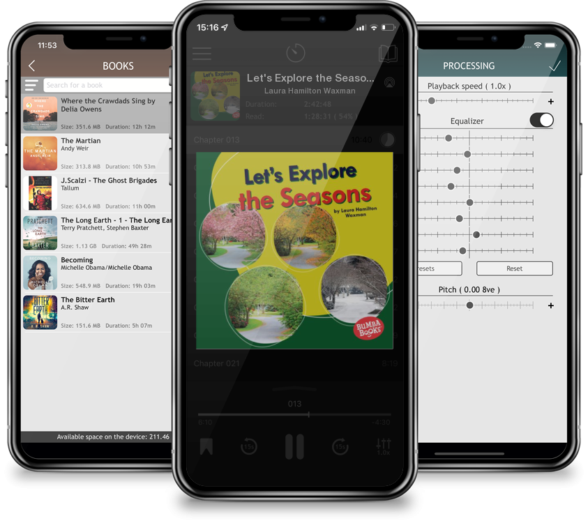 Listen Let's Explore the Seasons (Library Binding) by Laura Hamilton Waxman in MP3 Audiobook Player for free