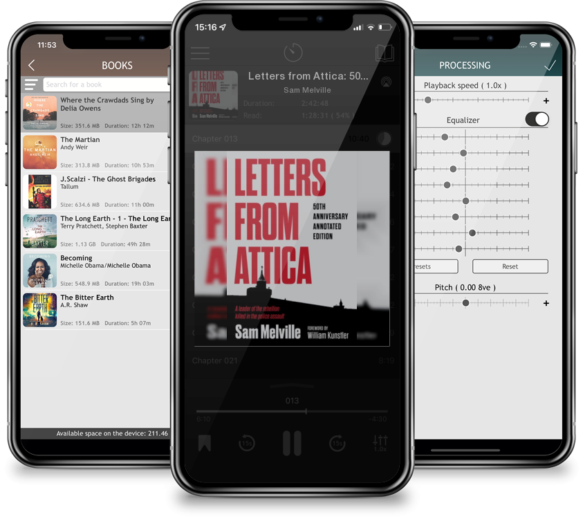 Listen Letters from Attica: 50th Anniversary Annotated Edition by Sam Melville in MP3 Audiobook Player for free