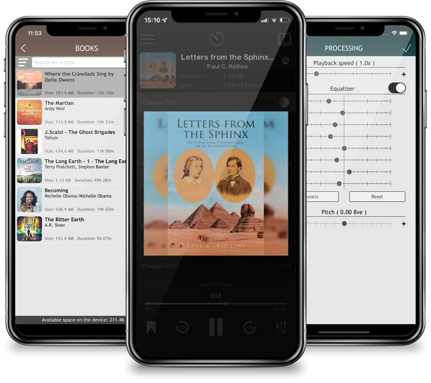 Audiobook Letters from the Sphinx: The William Allens in England, Egypt, and the San Gabriel Valley by Paul C. Rollins