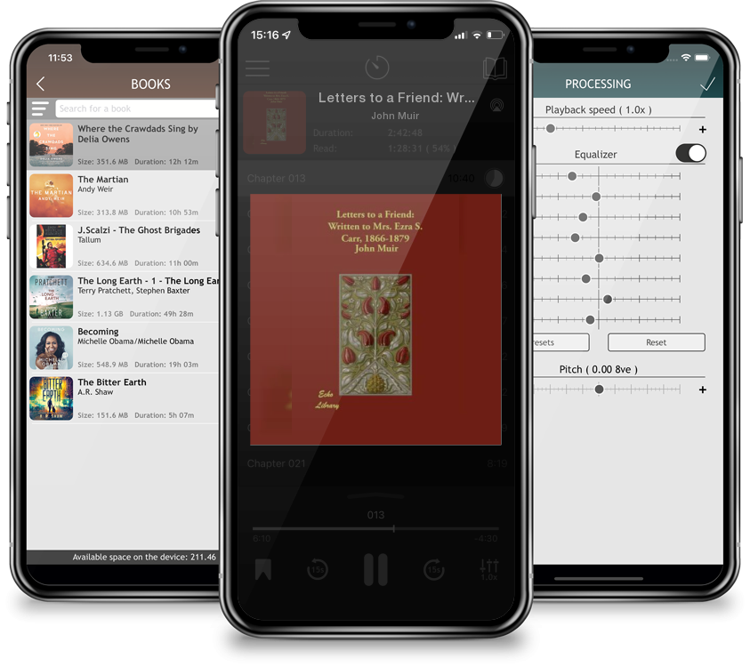 Audiobook Letters to a Friend: Written to Mrs. Ezra S. Carr, 1866-1879 by John Muir