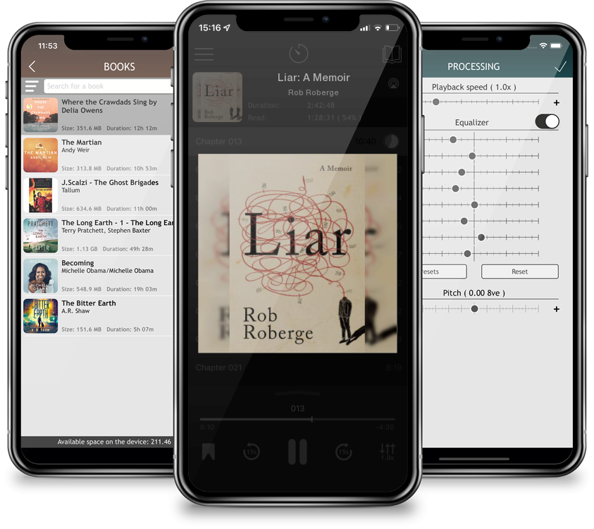 Listen Liar: A Memoir by Rob Roberge in MP3 Audiobook Player for free