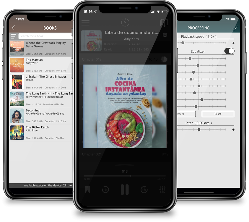 Audiobook Libro de cocina instantánea basada en plantas: Recetas sanas y bajas en carbohidratos para perder peso y mejorar la salud siguiendo una dieta vegana by July Kern