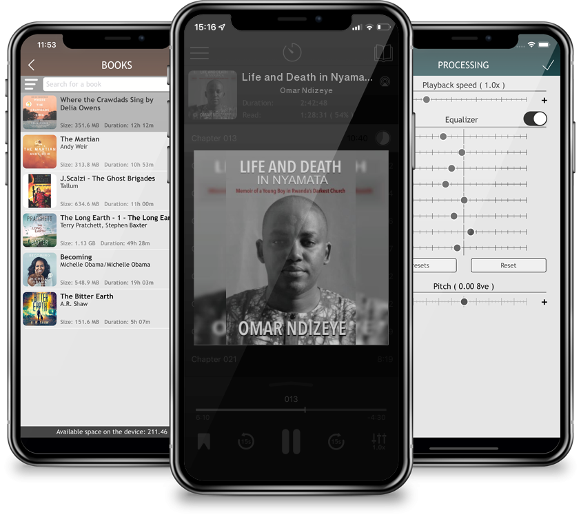 Audiobook Life and Death in Nyamata: Memoir of a Young Boy in Rwanda\'s darkest Church by Omar Ndizeye