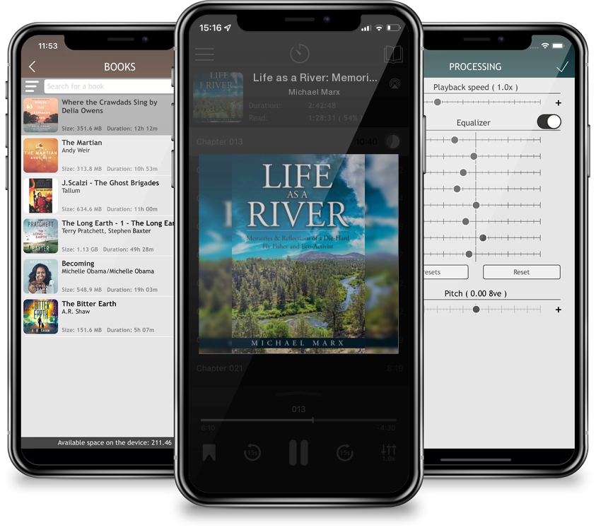 Audiobook Life as a River: Memories & Reflections of a Die-Hard Fly Fisher and Eco-Activist by Michael Marx