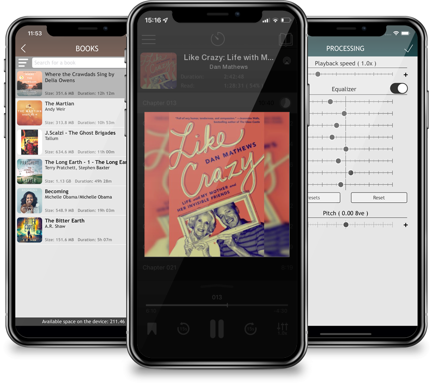 Audiobook Like Crazy: Life with My Mother and Her Invisible Friends by Dan Mathews