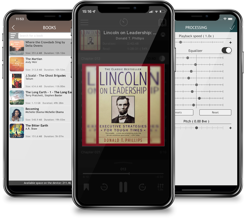 Listen Lincoln on Leadership: Executive Strategies for Tough Times by Donald T. Phillips in MP3 Audiobook Player for free
