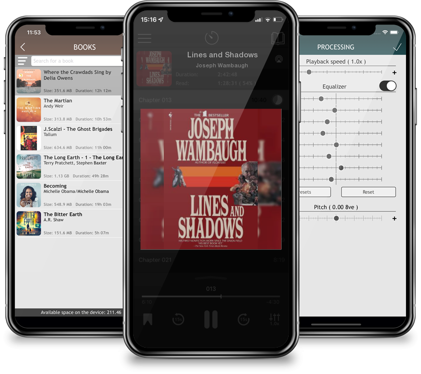 Listen Lines and Shadows by Joseph Wambaugh in MP3 Audiobook Player for free