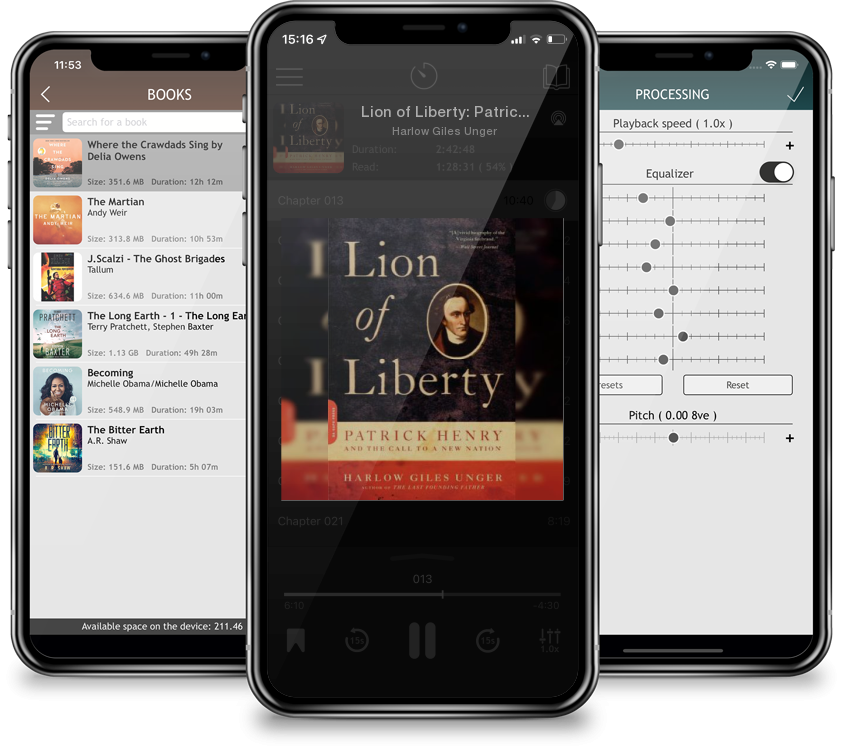 Listen Lion of Liberty: Patrick Henry and the Call to a New Nation by Harlow Giles Unger in MP3 Audiobook Player for free