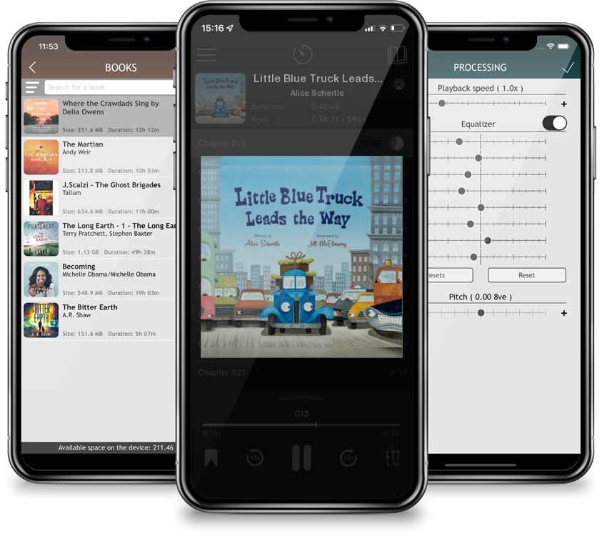 Audiobook Little Blue Truck Leads The Way (lap Board Book) (Board book) by Alice Schertle
