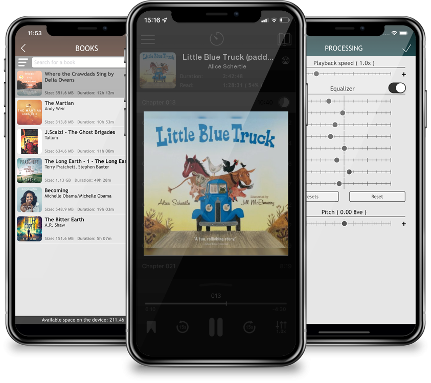 Listen Little Blue Truck (padded Board Book) (Board book) by Alice Schertle in MP3 Audiobook Player for free