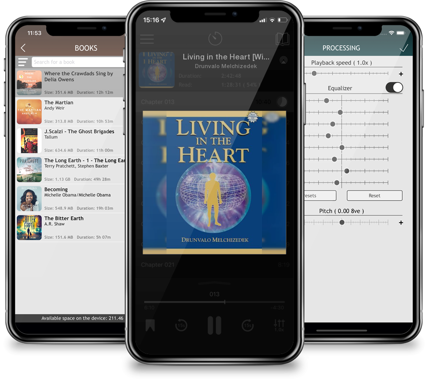 Audiobook Living in the Heart [With CD] by Drunvalo Melchizedek
