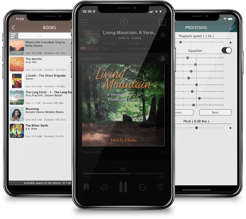 Audiobook Living Mountain: A Vermont Story in Photos and Poems by John H. Clarke