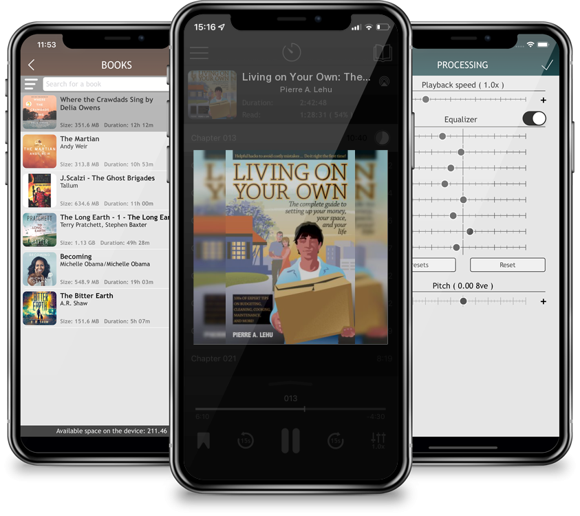 Audiobook Living on Your Own: The Complete Guide to Setting Up Your Money, Your Space, and Your Life by Pierre A. Lehu