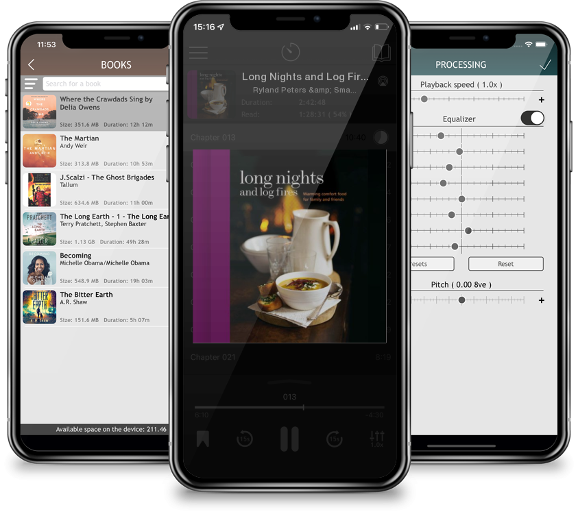 Audiobook Long Nights and Log Fires: Warming comfort food for family and friends by Ryland Peters & Small