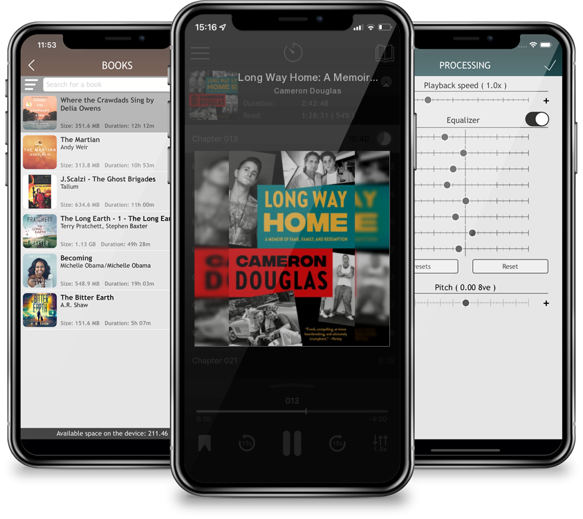 Audiobook Long Way Home: A Memoir of Fame, Family, and Redemption by Cameron Douglas