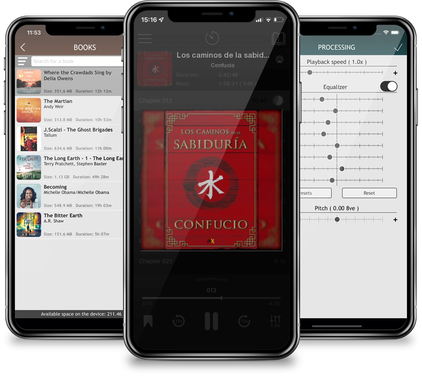 Listen Los caminos de la sabiduría by Confucio in MP3 Audiobook Player for free