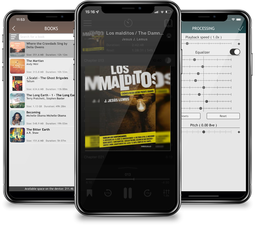 Audiobook Los malditos / The Damned: Cronica negra desde Puente Grande by Jesus J. Lemus